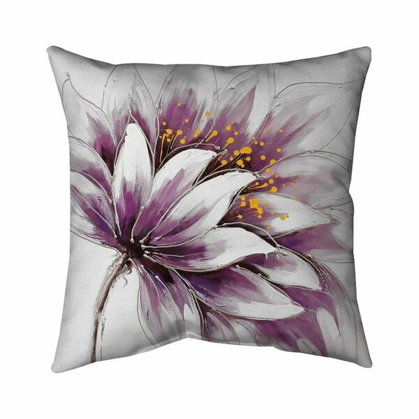 Fondo 26 x 26 in. Purple Flower-Double Sided Print Indoor Pillow FO2798643